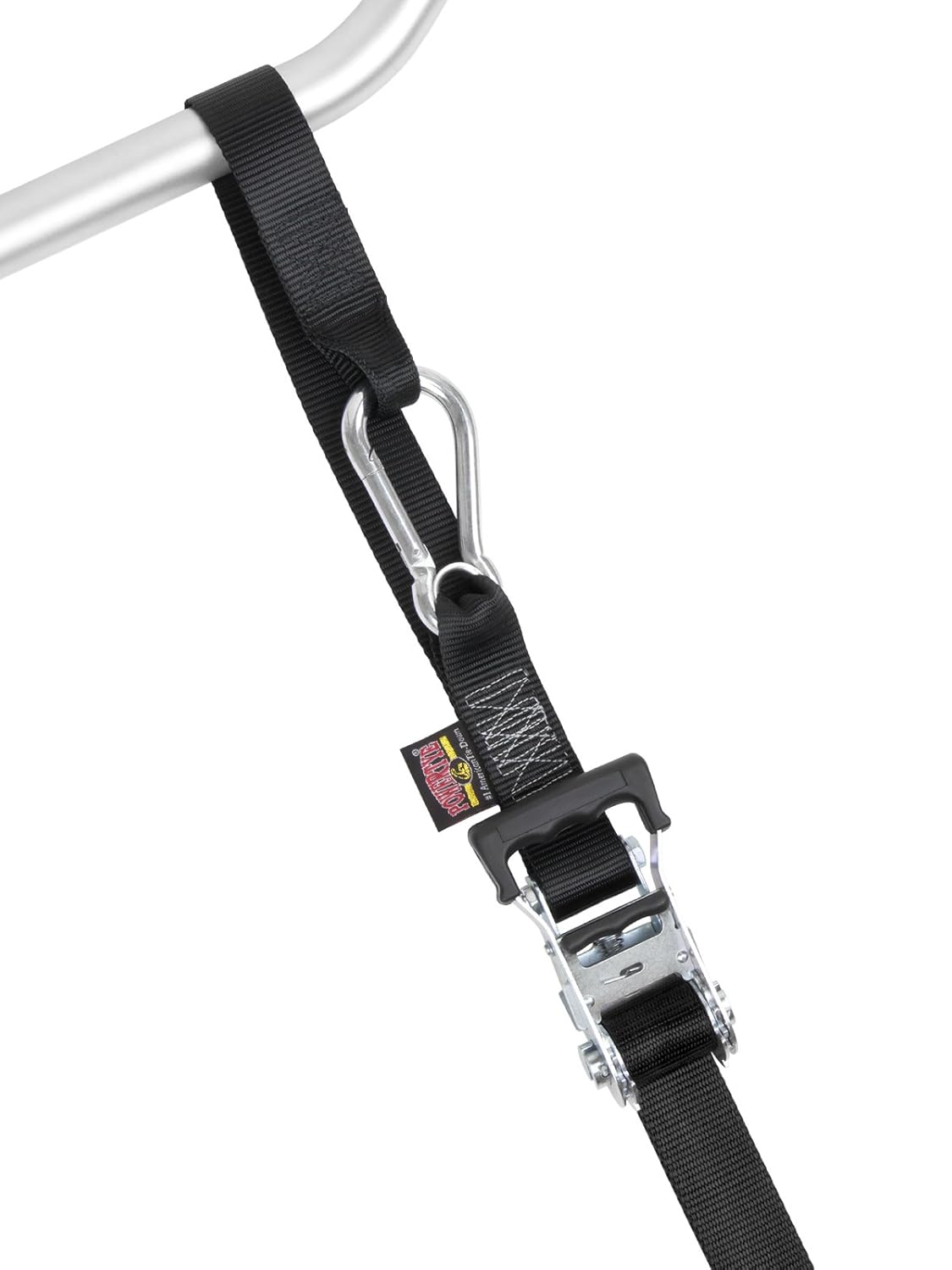 pair Black/Black PowerTye 1½ x 6½ft HeavyDuty Ratchet TieDowns Made