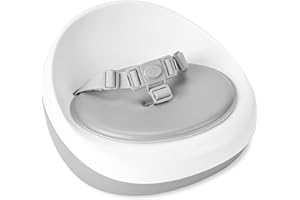 Skip Hop Booster Seat for Dining Table, Sleek Seat Booster, Grey/White