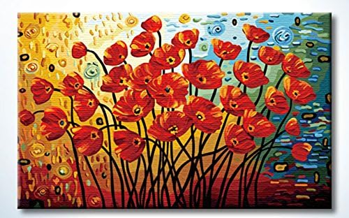 FramedPBN Paint By Number Kits Blooming Flowers, 13.4" X17.3 " (1442)
