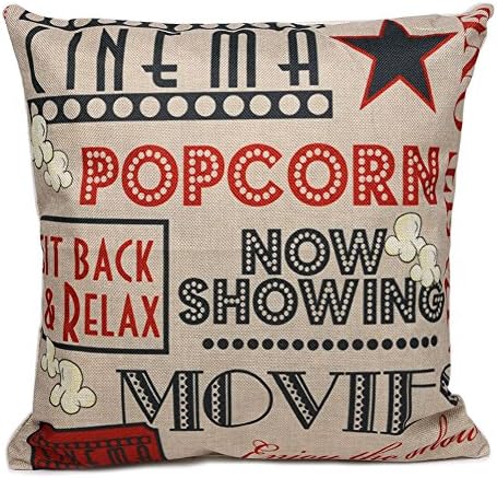 TTCOM Popcorn Linen Throw Pillow Case Cushion Cover Home Sofa Car Decor