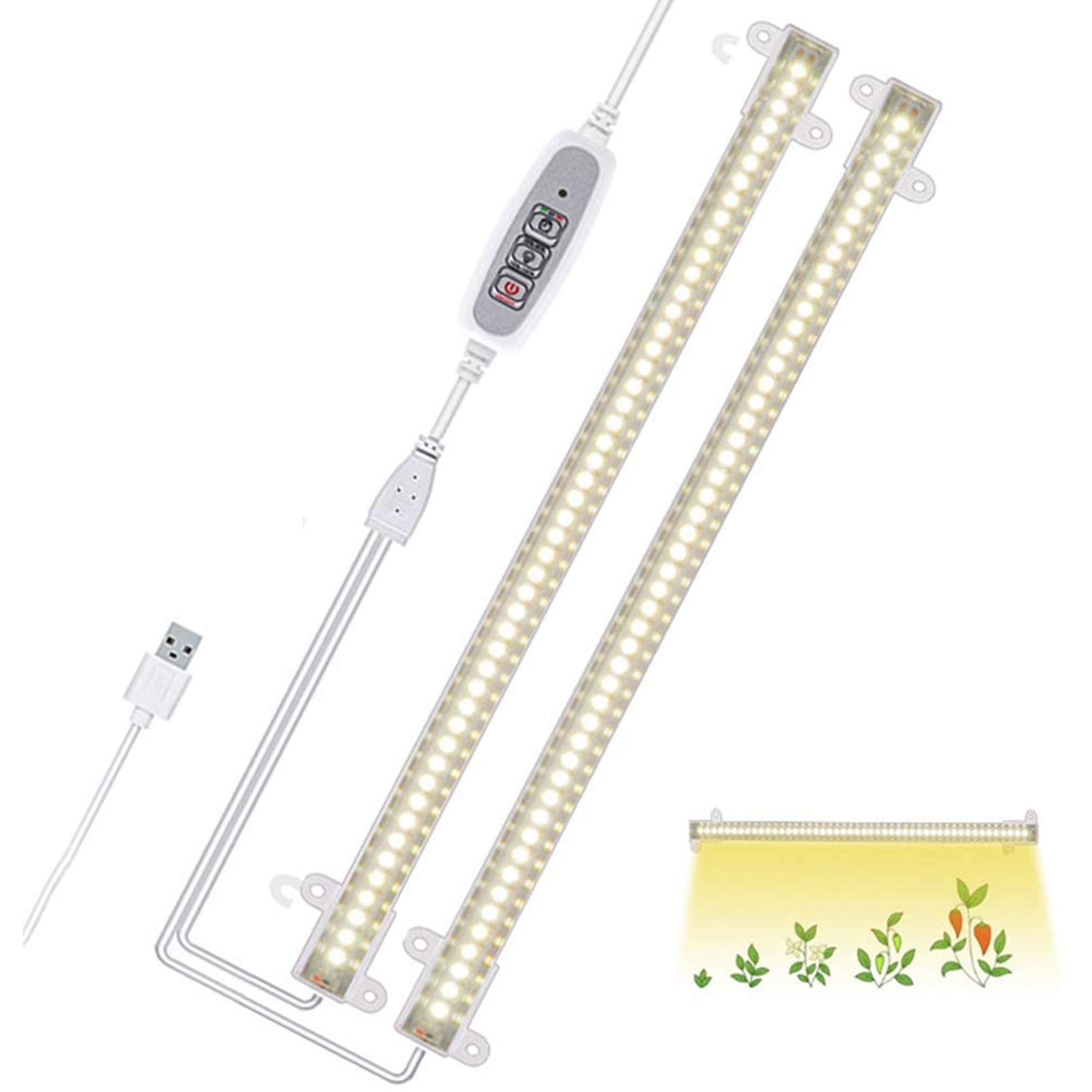 LED Grow Light Strips Full Spectrum Timer Warm White Led Bars for Plants Phyto Lamp Phytolamp Grow Tent