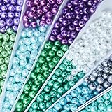 TOAOB 1100pcs 4mm Multi Color Round Glass Pearl Beads Loose Spacer Beads Findings for DIY Craft Necklaces Bracelets Jewelry Making