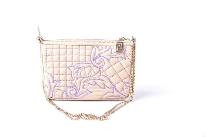 Versace Handtasche DP8D338DNAR4 Vanitas Barocco, Größe:one-size;Farbe:Natur/Lila / Gold