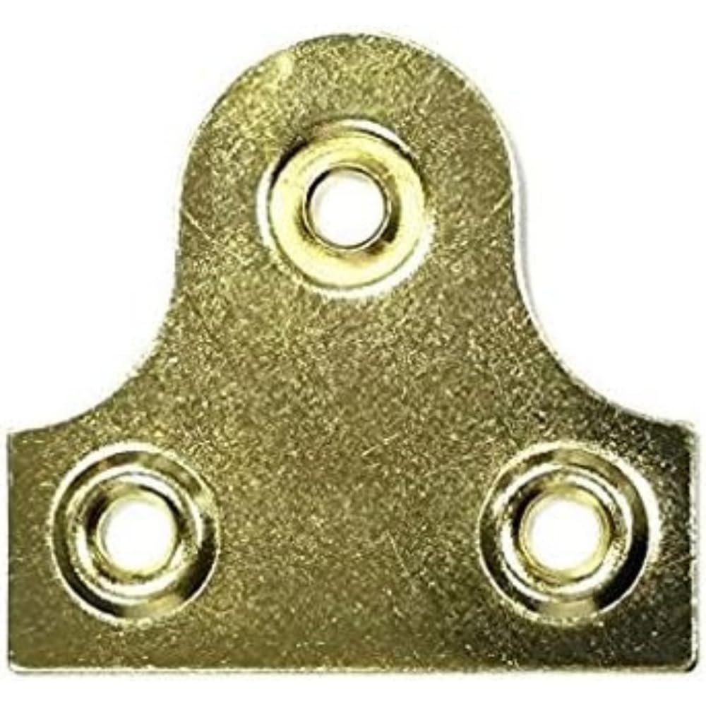 Merriway BH02760 (10 Pcs) Round Glass Mirror Picture Hanging Plate, 50 mm (2 Inch), Brass Plated - Pack of 10 Pieces