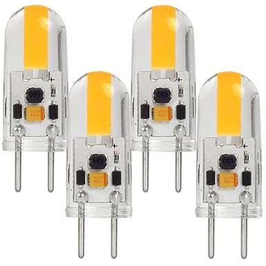 MENGS® 4 Stück GY6.35 COB LED Lampe 3W AC/DC 12V Warmweiß 3000K Mit Silikon Mantel