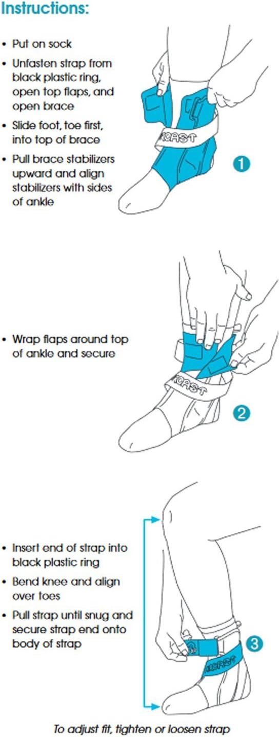 Aircast A60 Ankle Support Brace Right Foot Black Shoe Size Mens 47
