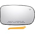X AUTOHAUX Car Rearview Right Passenger Side Mirror Glass Replacement W/Backing Plate Heated White Glass for Dodge Charger Challenger 2011-2021 for Chrysler 200 300