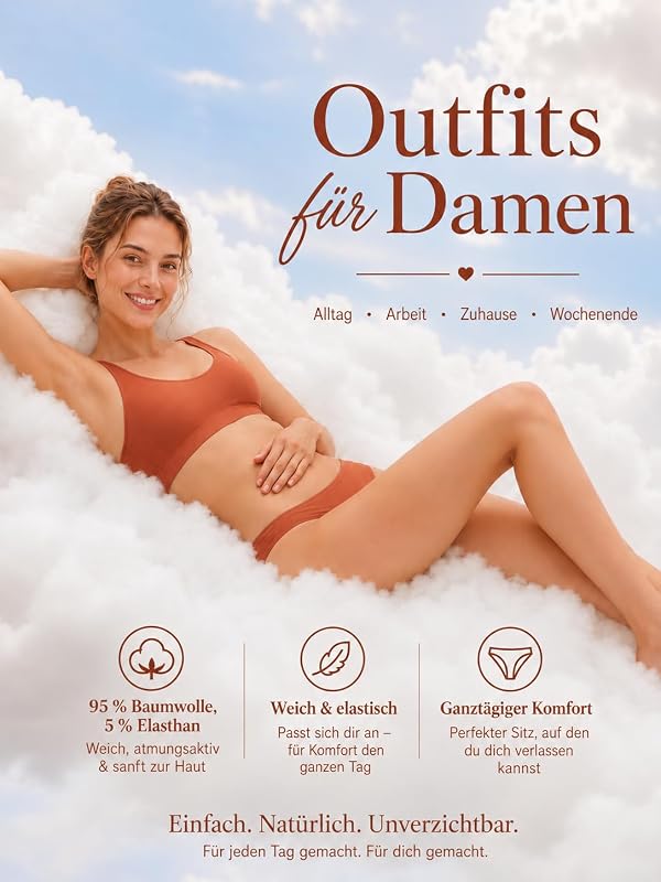 Paquete de 6 Ropa Interior de algodón para Mujer, Conjunto de Bragas de algodón para Mujer, Paquete múltiple, Hipster, Transpirable, S-XXL