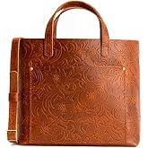 Portland Leather Goods Medium Crossbody Tote for Women – Handmade from the Finest Full-Grain Hides | Handmade