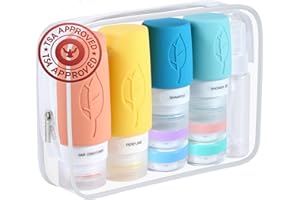 2024 Newest Ultimate 17 Pack Silicone Travel Bottle Set - Lesnorry TSA-Approved Leakproof & Squeezable Toiletry Containers fo