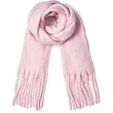 TUSHUSTY Winter Women Chunky Scarf Warm Blanket Big Thick Large Oversized Wrap Colorful Long Solid Scarves