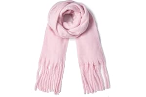 TUSHUSTY Winter Women Chunky Scarf Warm Blanket Big Thick Large Oversized Wrap Colorful Long Solid Scarves