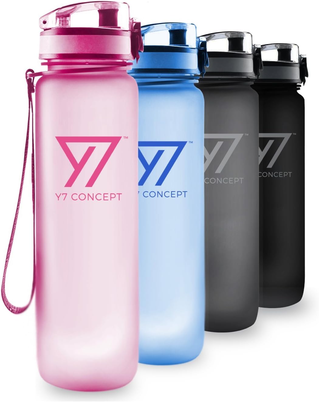 Y7 Concept Sports Water Bottle Eco Friendly BPA Free Plastic 1 Litre, Leak-proof Lid, with Filter