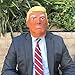Donald Trump LATEX Mask, The Most Realistic & Best Look-alike, Plus Free USA Flag Bumper Sticker. Full-head Adult Size Orange (Suntanned)