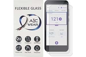 A1C WEAR - 9H Flexible Glass Screen Protector for Omnipod 5 Receiver PDM - Won't Crack or Chip - Anti-Scratch Anti-Fingerprint - 2 Pack