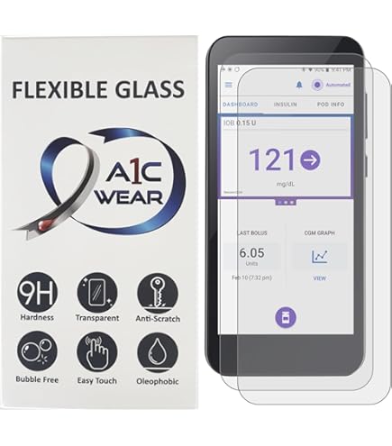 thumbnail image 2 of 2-Pack Tempered Glass Screen Protector For Omnipod DASH PDM (Personal Diabetes Manager) 2 of 11