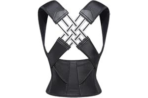 Adjustable Back Posture Corrector Belt Women Men Prevent Slouching Posture Straps Clavicle Support Brace Well (Black S)