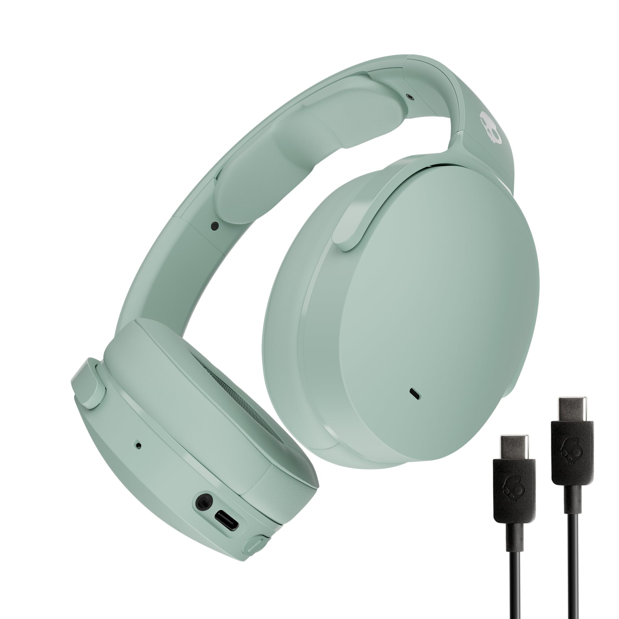 Photo 1 of Skullcandy Hesh ANC Wireless Over-Ear Bluetooth Headphones with Extra USB-C Charging Cable, Active Noise Canceling, 22 Hrs Battery, Foldable Lightweight Design, Microphone iPhone Android - Preppy Sage