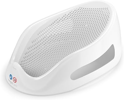 Angelcare Soft Touch Baby Bath Support Grey Water Level Indicator Non-Slip