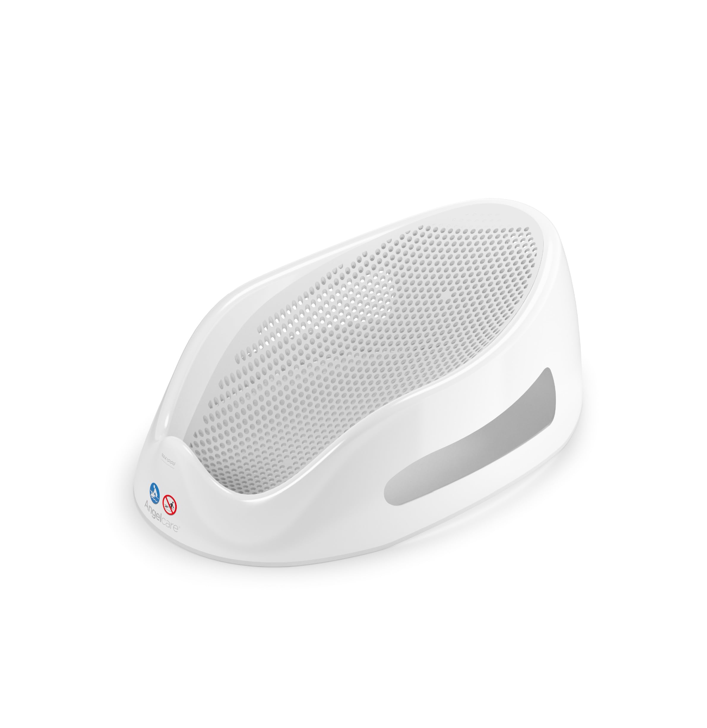 Angelcare Soft Touch Baby Bath Support -Grey- Water Level Indicator, Non-Slip, Comfortable & Safe for Newborns & Infants up to 6 Months