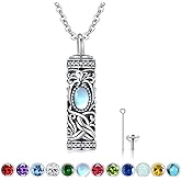 Urn Necklace for Ashes Cremation Jewelry 925 Sterling Silver Ashes Pendant Necklace Memorial Jewelry Gifts for Women Men Girls Boys