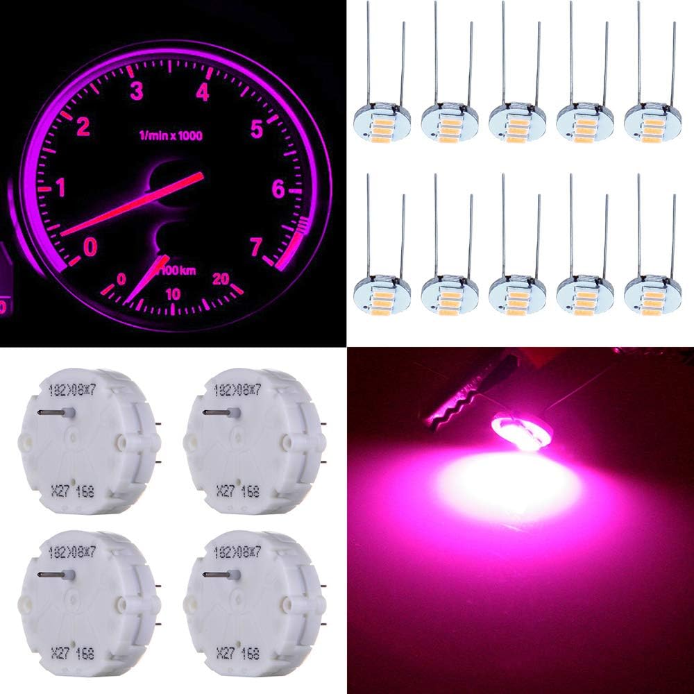 SCITOO 4PcsX27.168 Stepper Motor with 10Pcs Purple 4.7mm Mini Light Bulbs Speedometer Instrument Gauge Cluster Repair Kit Fit for GM Toyota Honda Ford Chrysler Chevy Silverados Tahoes Yukons Suburbans