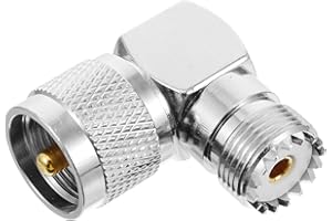 Lurrose Right Angle Uhf Adapter Coaxial Connector Elbow for Antenna Cable Connections 90 Degrees Bend Male t