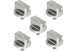 QZANYEE LIFE AEZ73293801 Burner Control Dial Stove Knobs Replacement for LG Range Stove Gas Cooktop LCG3011ST, LCG3691ST, LCG3011ST/00 LCG3611ST/00, LCG3611ST/01 Range Replacement Knobs/Oven Gas Stove Knob (5pcs)