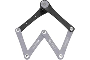 SEATYLOCK FoldyLock Compact Folding Bike Lock - Award Winning Patented Lightweight High Security Bicycle Lock - Heavy Duty Anti Theft Smart Secure Guard with Keys and Case for Bikes or Scooters (Gray)