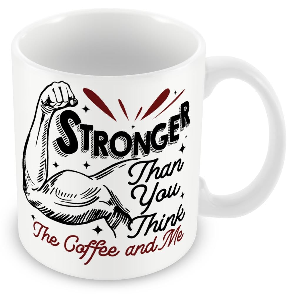 Mug Gift for Personal Trainer - Stronger Than You Think (The Coffee and Me)