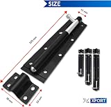 XFORT 2 Pack Heavy Duty Tower Lock Black 200mm Door Bolt Garden Gate view 5