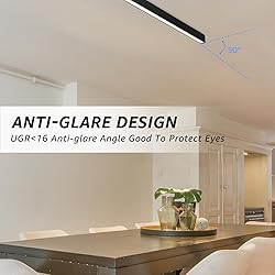 SCON 4FT 30W LED Black Anti-Glare Linkable Surface