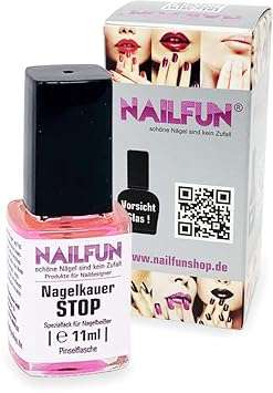 Nagelkauer STOP - 11ml Speziallack für Nagelbeißer in der Glas Pinselflasche - bitterer Nagellack gegen Nägel kauen und Daume