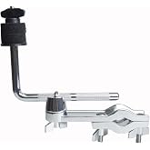NAGUUD Drum Set Mounting Clamp L-Arm Rod Chrome Cymbal Boom Arm with Stand Holder Bracket Percussion Instrument Accessories