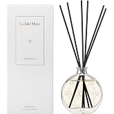 LA JOLIE MUSE Santal Ros&eacute; Reed Diffuser, Scented Room Diffuser Set for Home | Luxury Stick Diffusers, Fragrance Oil Diffuser for Bathroom Bedroom, Up to 4+ months, Sandalwood Rose, Made in USA, 3.4 fl oz