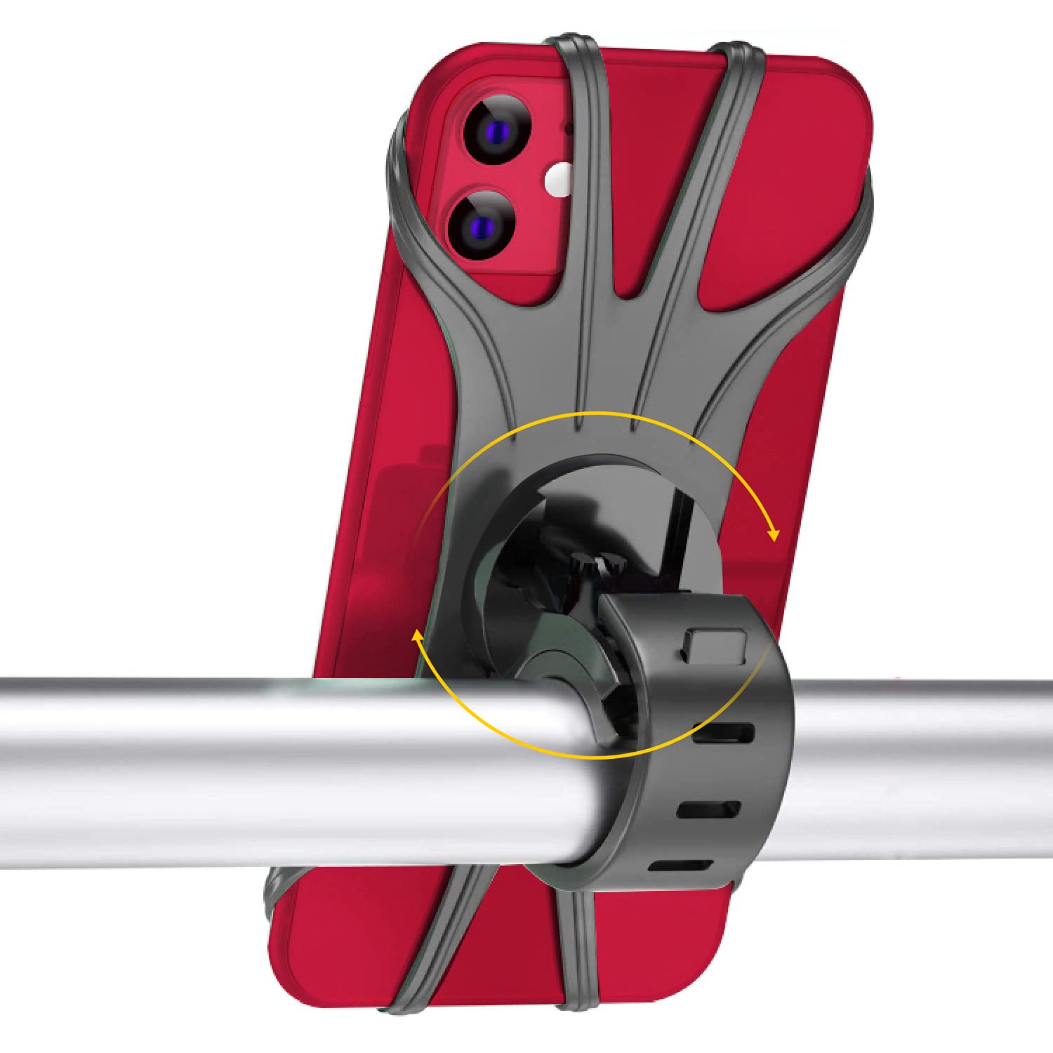 TAIYUNWEI Bike Phone Holder, 360° Rotate&Adjustable Silicone Phone Holder,Bike Phone Mount Universal for 4-6.5" Phones,Compatible for iPhone/Huawei/Samsung Galaxy Series