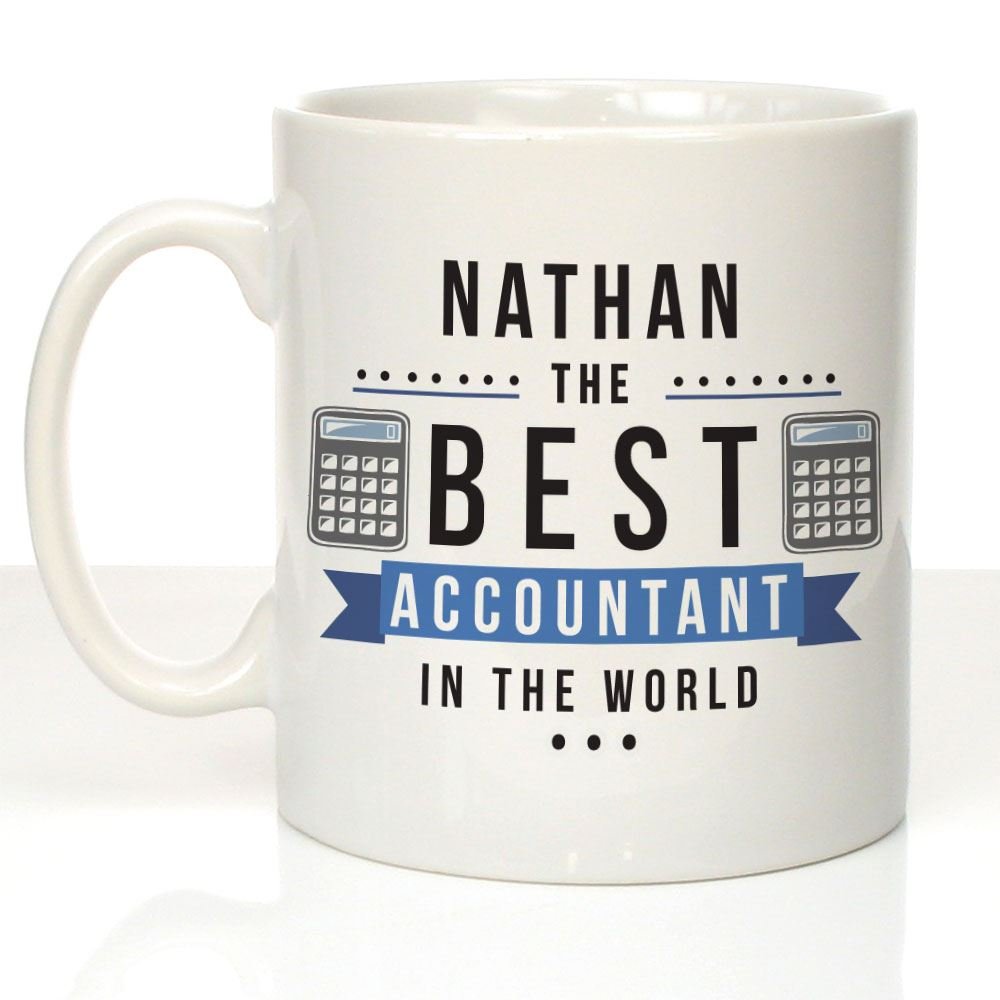Personalised World's Best Accountant Mug, Accountant Gifts, Accountant Graduation Gifts Amazon
