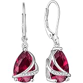 Rocayi Birthstone Dangle Drop Earrings for Women 925 Sterling Silver Teardrop Leverback Earrings Jewelry Gifts for Wife Mother Her