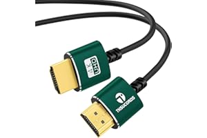 Thsucords Slim HDMI Cable 6.6FT, Ultra Soft & Thin HDMI to HDMI Cord, Extreme Flexible & Skinny HDMI Wire Supports High Speed 4K@60Hz 18gbps 2160p 1080p
