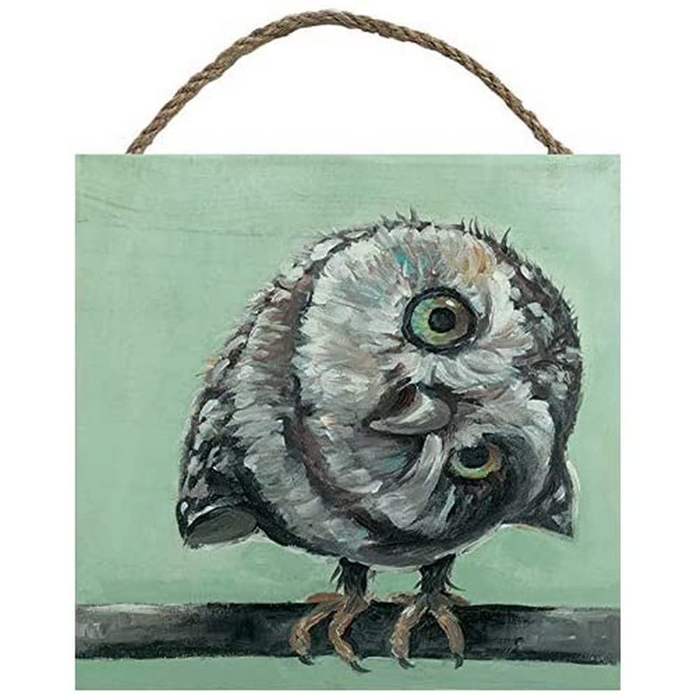 Louise Brown (Little Owl 20 x 20cm Wooden Wall Art