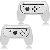 FYOUNG Hand Grips Compatible with Switch Controllers, Grip for Switch Joy Con - White (2 Packs)