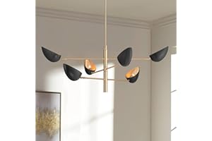 Possini Euro Design Possini Euro Atherton 42 1/2" W Warm Gold Black 5-Light Sputnik Pendant