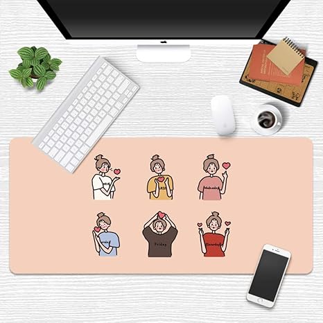Amazon 漫画 大きな 厚いです マウスパッド 手描き じゃない スリップ 防水 デスクマット クールな女の子 クリエイティブ ゲーム ゲーム用デスクマット 仕事 テーブル 学校の机 テーブルクロス オンライン通販