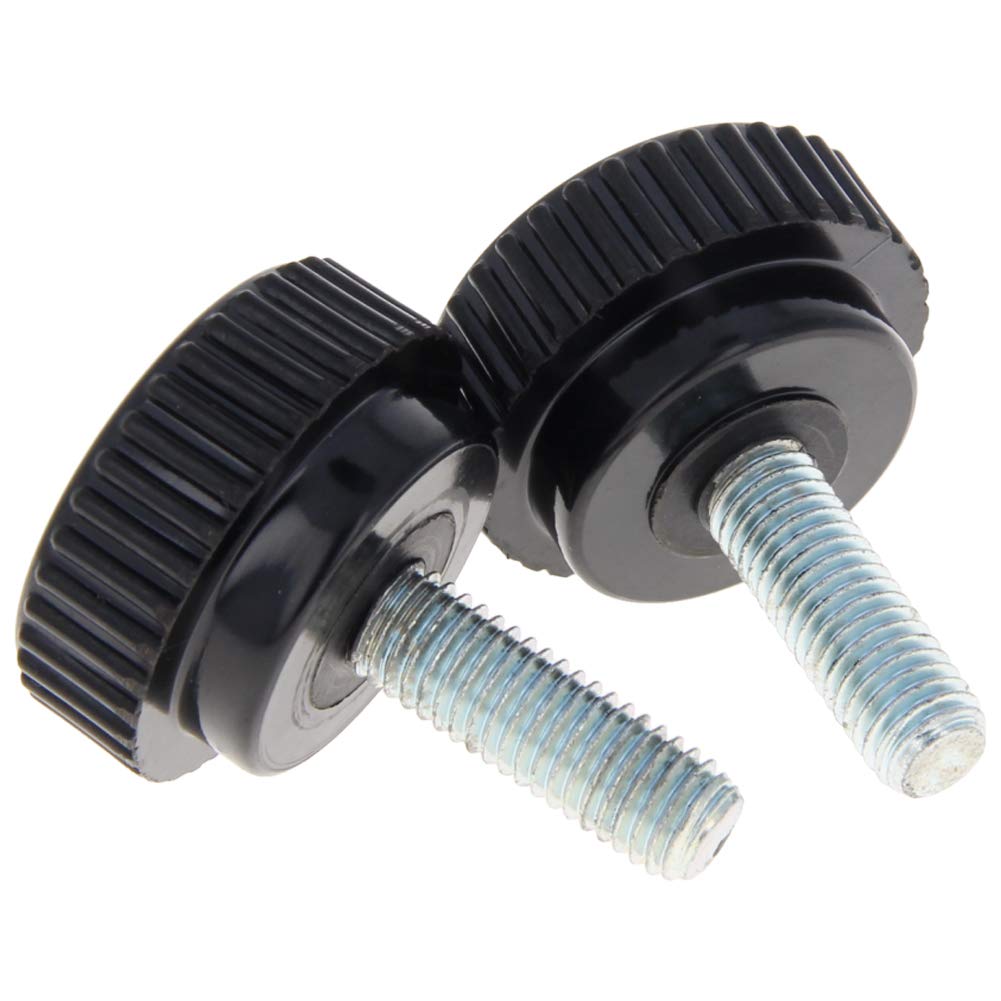 Othmro Machine Tool Accessories M10 40mm Handle Diameter 30mm Screw Length Round Screw Corrugated Handle 2 Pcs