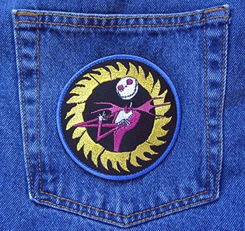 Jack Skellington Saw Frame Tim Burton's Nightmare Before Christmas Sew on Iron on Patch
