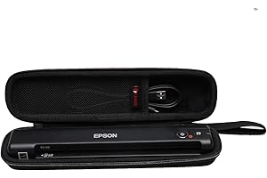 XANAD Black Case for Epson Workforce ES-50 / ES-55R / ES-60W / ES-65WR / DS-30 / DS-70 / DS-80W Document Scanner (Case Only)