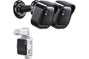MAMERRY All-New Blink Outdoor 4 Camera Wall Mount, Weatherproof Protective Housing and 360° Adjustable Mount with Blink Sync Module 2 Mount for 4th 3rd Gen - Blink Camera Not Included (2 Pack, Black)