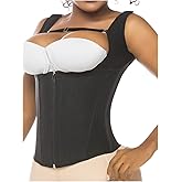 Salome 0314 Zip Waist Trainer Vest Faja Colombiana Chaleco Cinturilla Reductora de Mujer Black X-Large