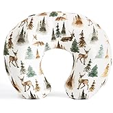 KLWJFK Nursing Pillow, Breastfeeding Pillow with Removable Cotton Cover, Baby Feeding Pillow for Mom Easier Breast Feeding and Bottle Feeding,Tummy Time Support for Baby Boys and Girls(Deer)