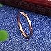 Fashion Month Womens 2mm Wave Prismatic Pattern Rose Gold Ring Engagement Wedding Lady Finger Thin Stainless Steel Band